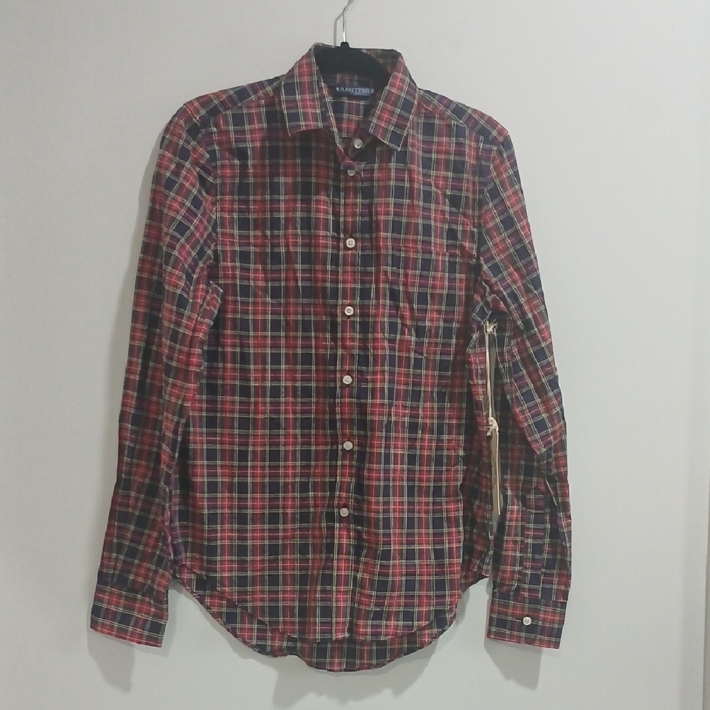 Red and Black Plaid Casual Button Down Shirt Jarred Bay For Woman Sz M NEW